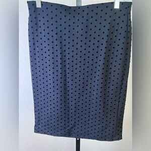 Classic Black Polka Dot Pencil Skirt